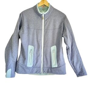 Peter Millar Element 4 Warmth Full Zip Jacket Womens Medium‎ Blue Fleece Lined